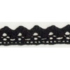 Bordiurki koronkowe bawełniane , samoprzyl. Wzór nr 1 , Kolor czarny , Rolka 2mb  , Kod: TL-COTTON 190R