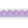 Bordiurki koronkowe bawełniane , samoprzyl. Wzór nr 1 , Kolor fiolet , Rolka 2mb  , Kod: TL-COTTON 128R