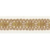 Bordiurki koronkowe bawełniane , samoprzyl. Metallic Złoty , Rolka 2mb  , Kod: TL-COTTON 65MR