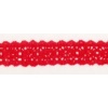 Bordiurki koronkowe bawełniane , samoprzyl. Wzór nr 2 , Czerwony , Rolka 2mb  , Kod: TL-COTTON 220R
