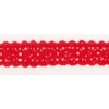 Bordiurki koronkowe bawełniane , samoprzyl. Wzór nr 2 , Czerwony , Rolka 2mb  , Kod: TL-COTTON 220R