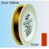 Drut stalowy 0.3mm duża szpula 100 mb kolor :bordowy . Kod: DR-JK100-22