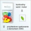 Elementy z mikrogumy - 12 szt., ca. 3 cm. Wzór : Liść ostrokrzewu Kolor : jasnozielony Kod: EMG-LF09 - 51