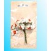 Kwiatki papierowe : róże   kolory biało-czerwone . Kod towaru : K734-40 