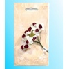 Kwiatki papierowe : róże kolory biało-bordowe. . Kod towaru : K734-22 