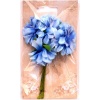 Kwiaty materiałowe 4cm,  6 szt niebieskie .  Kod towaru: K744-30
