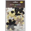 Miks kwiatów z filcu w odcieniach   biało-beżowo-czarnych  .  Kod towaru : DS521-K90