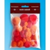Miks pomponów wielkości 15-40 mm kolory czerwone i pomarańczowe Kod towaru : POM-2040