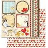 Papier do scrapbookingu :Motywy ślubne 2 . Opakowanie 5 arkuszy 30.5x30.5 cm.  Kod towaru : UR70300089