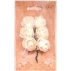 Róże z pianki z siateczką  3cm , 6 szt  białe .  Kod towaru: K745-00