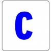 Szablon 7,5x8cm Litera : c (małe) Kod: ST-LT1M-C