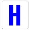 Szablon 7,5x8cm Litera : H (wielkie) Kod: ST-LT1W-H