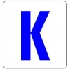 Szablon 7,5x8cm Litera : K (wielkie) Kod: ST-LT1W-K