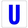 Szablon 7,5x8cm Litera : U (wielkie) Kod: ST-LT1W-U