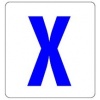 Szablon 7,5x8cm Litera : X (wielkie) Kod: ST-LT1W-X