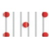 Tekturka falista , fala prosta E , Biała w czerwone kropki 50x70 a 10-Kod: UR701000
