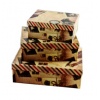 Zestaw ozdobionych kartonowych pudełek 3 szt. Kod towaru : W9181